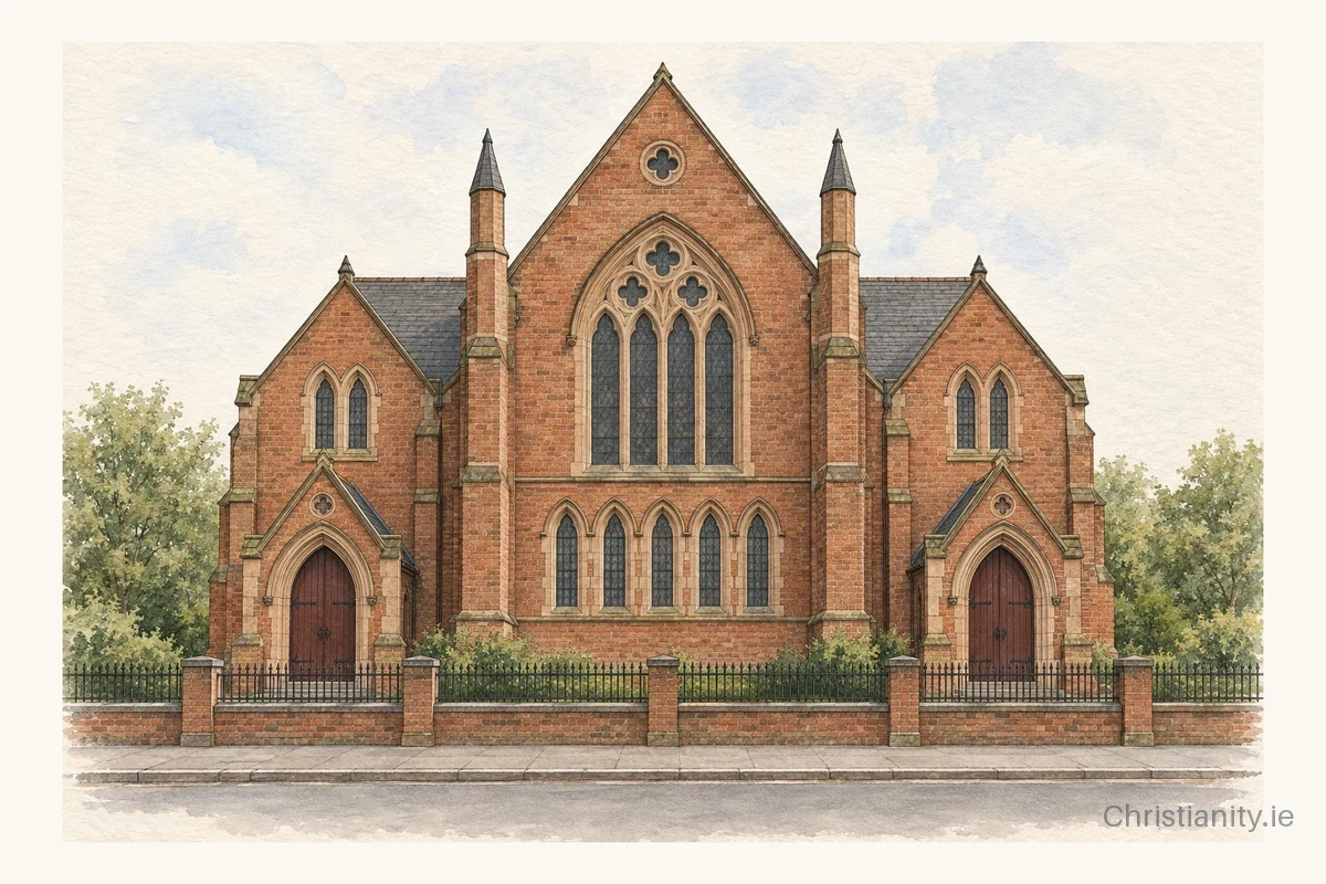Watercolour and ink illustration of Abundant Grace Christian Assembly