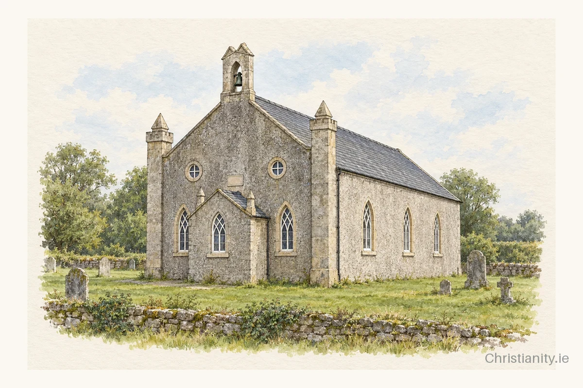 Watercolour and ink illustration of Aghancon