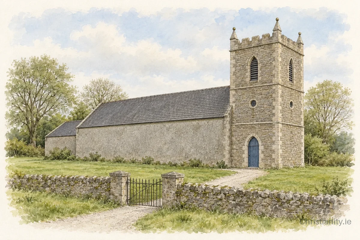 Watercolour and ink illustration of Almoritia St Nicholas