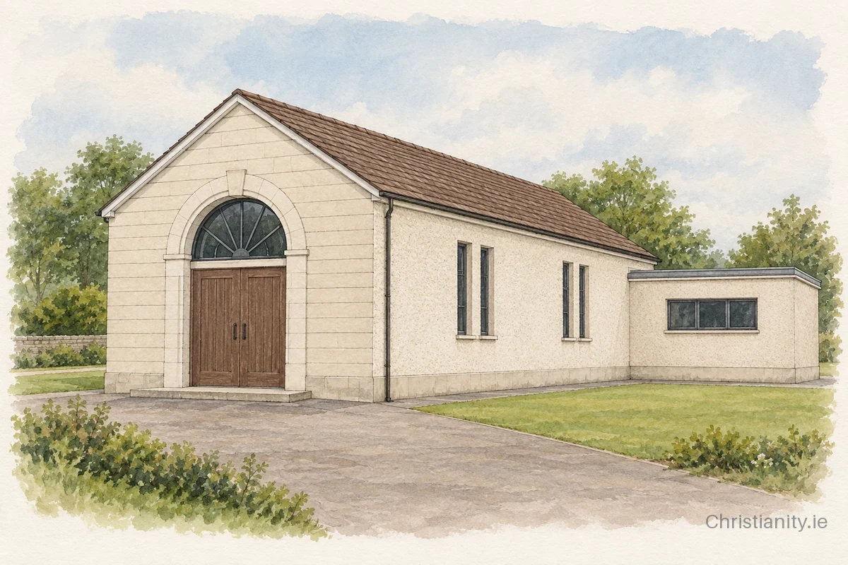 Watercolour and ink illustration of Antrim Elim