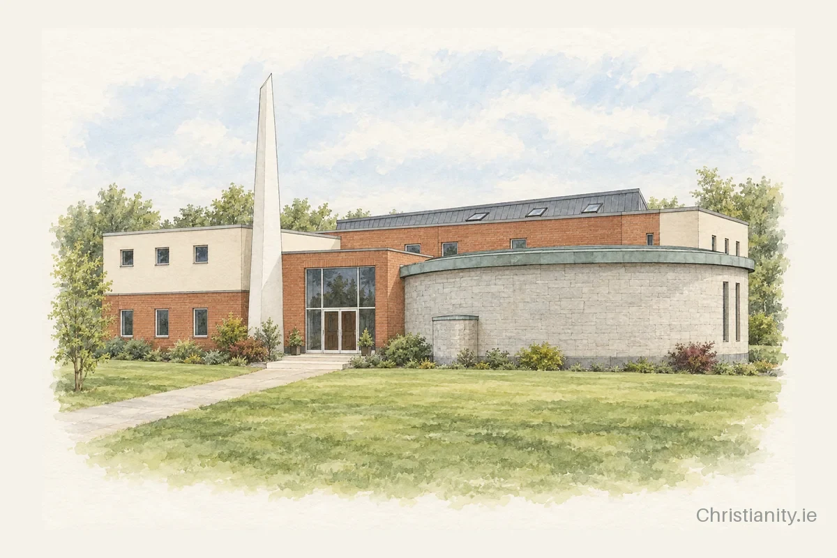 Watercolour and ink illustration of Avila Carmelite Centre