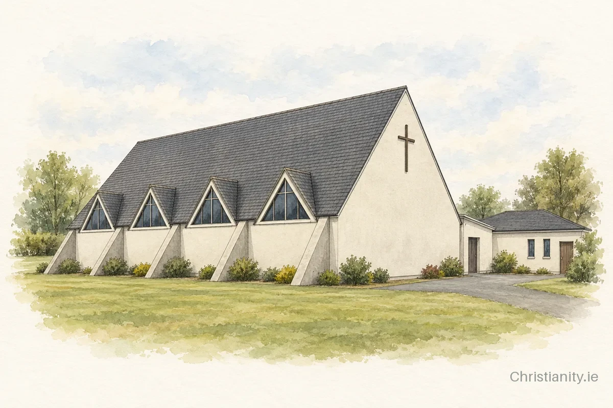 Watercolour and ink illustration of Bangor Christ Church (The Primacy)