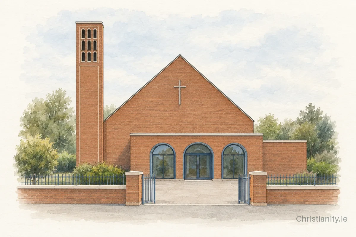 Watercolour and ink illustration of Belfast St Brendan (Sydenham)
