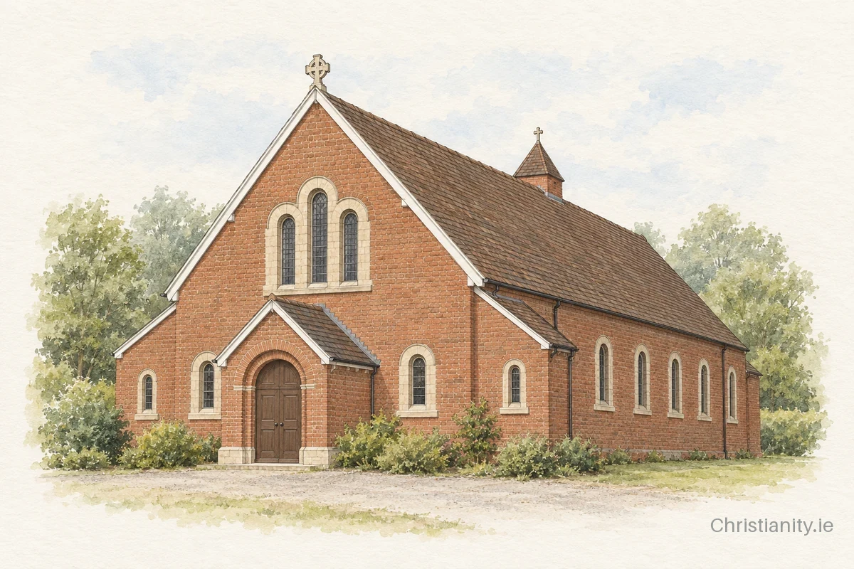 Watercolour and ink illustration of Belfast St Katharine