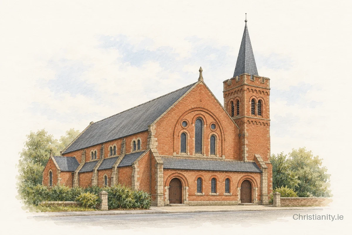 Watercolour and ink illustration of Belfast St Simon