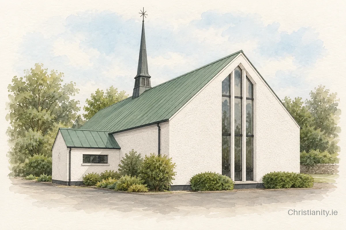 Watercolour and ink illustration of Belmont St Peter (Belmont)