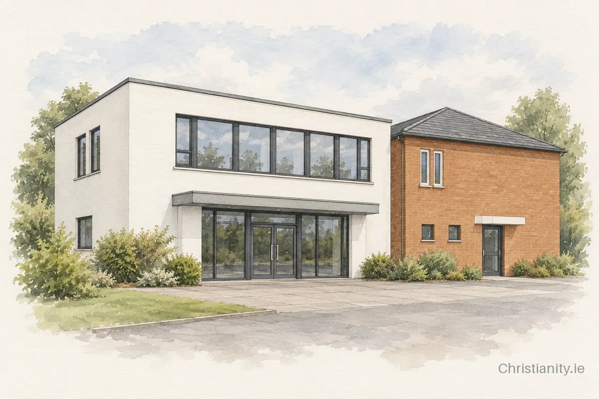 Watercolour and ink illustration of Bethany Baptist Church