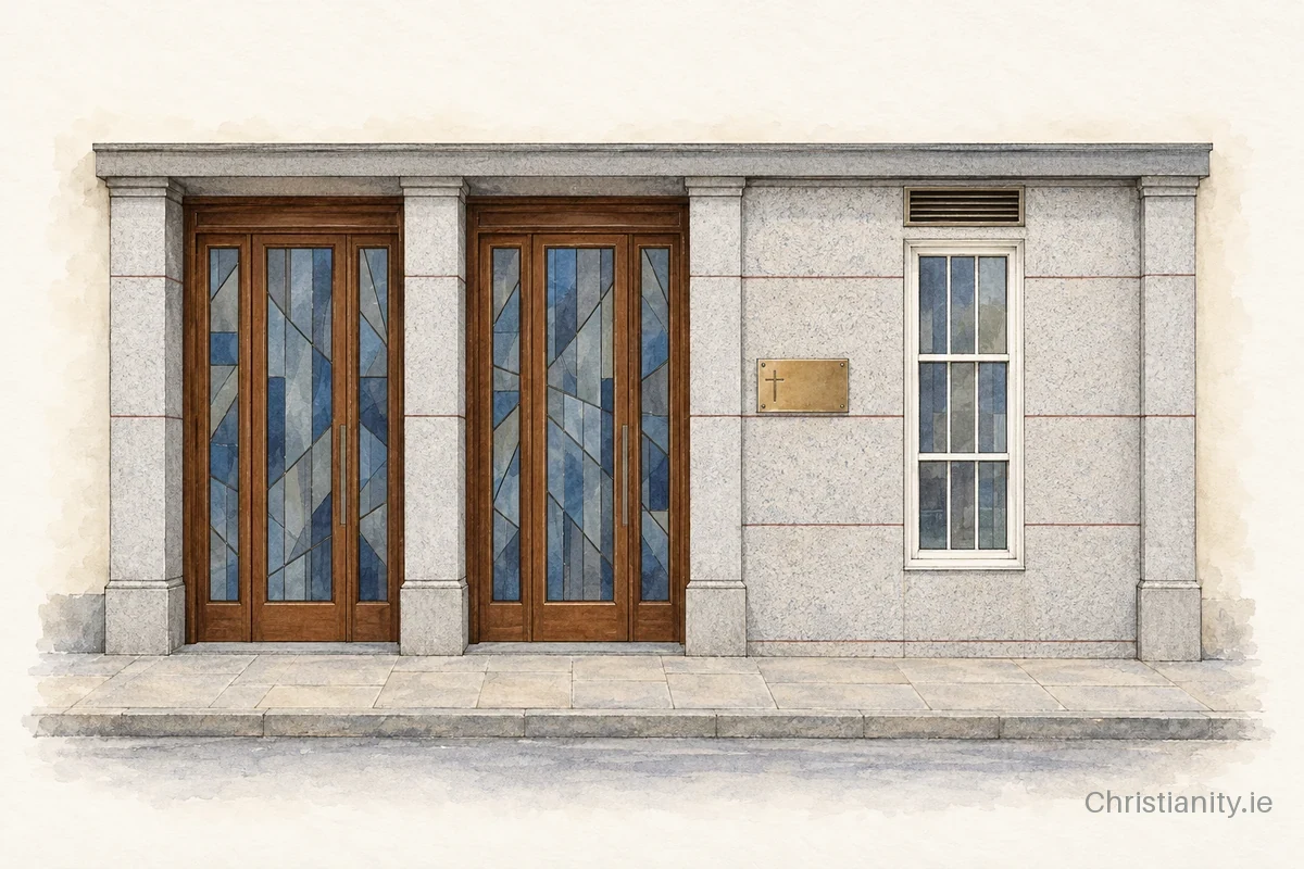 Watercolour and ink illustration of Blessed Sacrament