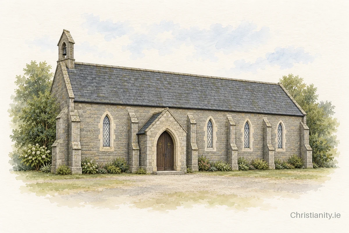 Watercolour and ink illustration of Cashel