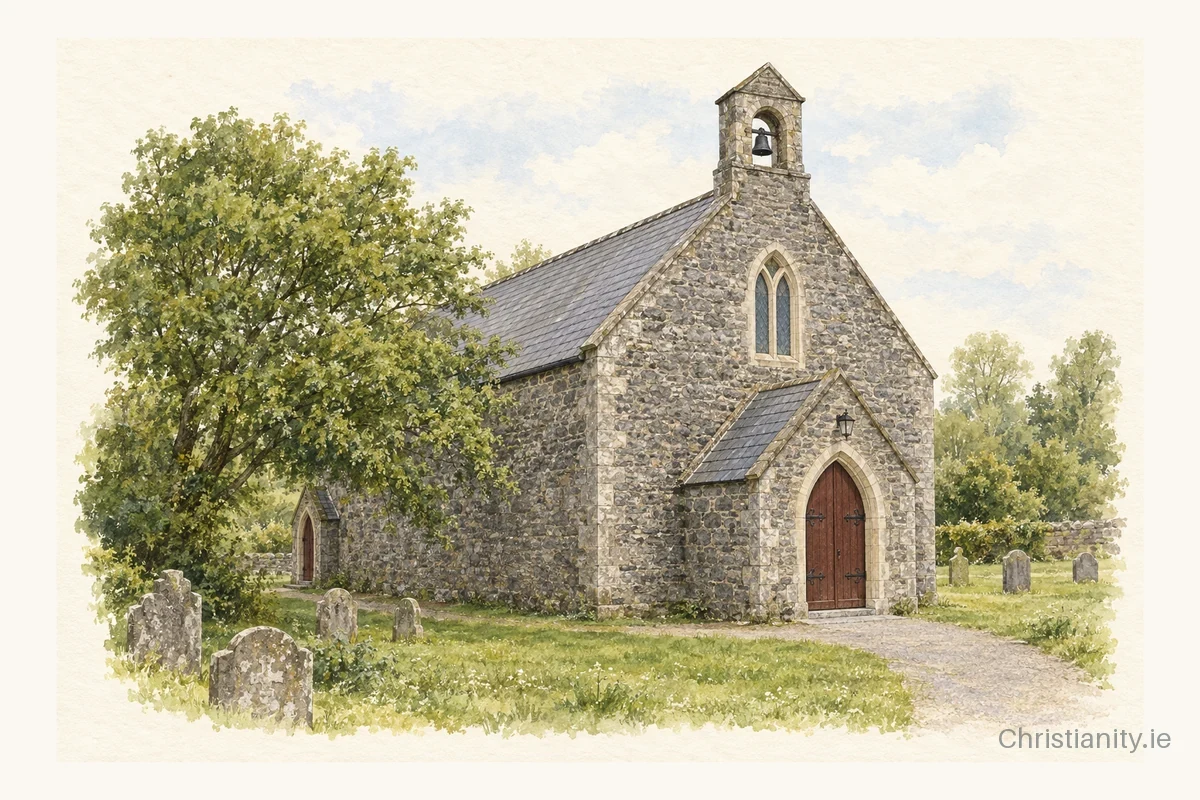 Watercolour and ink illustration of Castlefleming