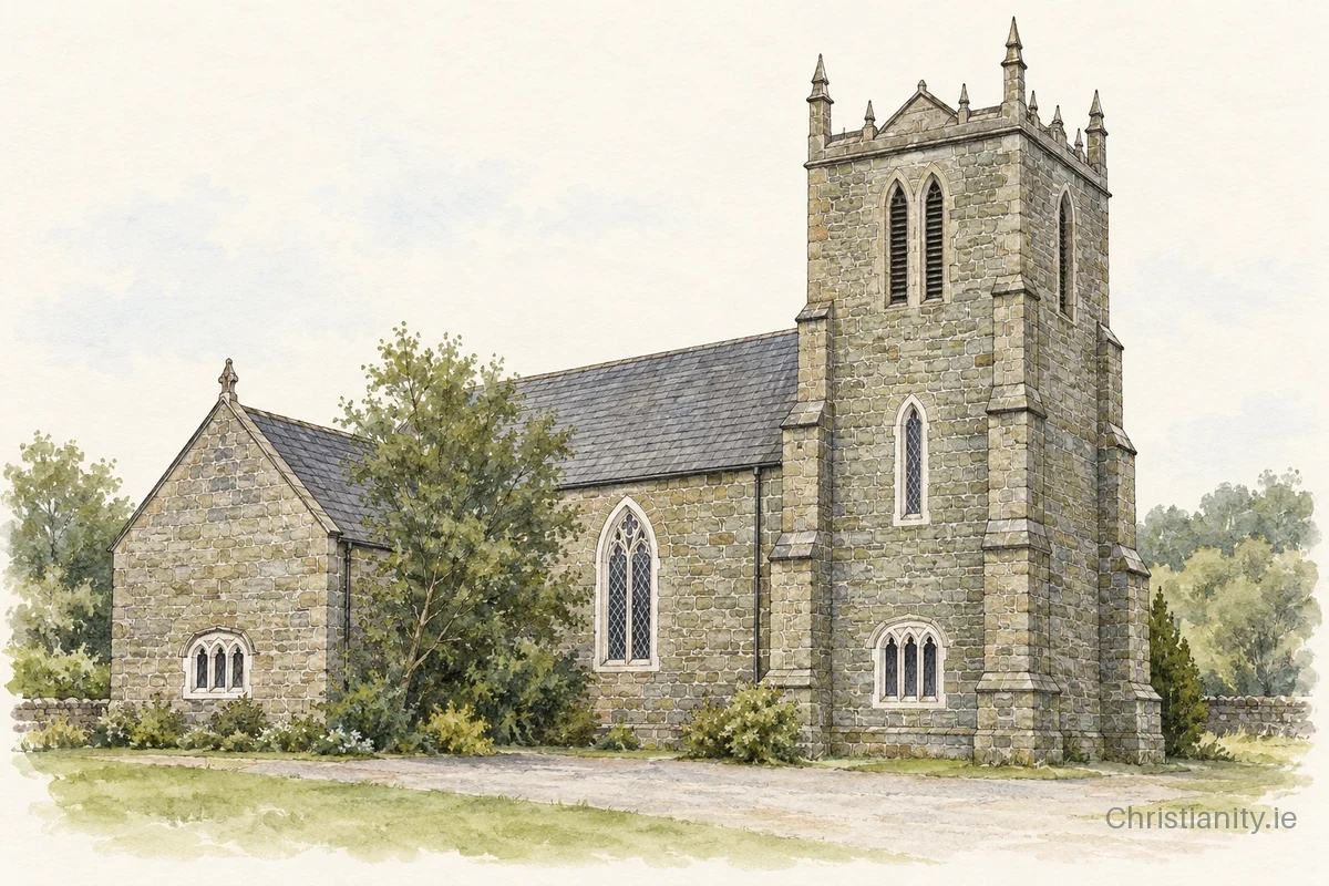 Watercolour and ink illustration of Castlehaven Stbarrahane (Castletownshend)