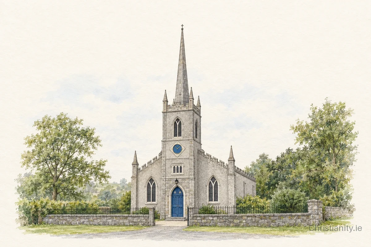 Watercolour and ink illustration of Castlepollard (Rathgraffe)