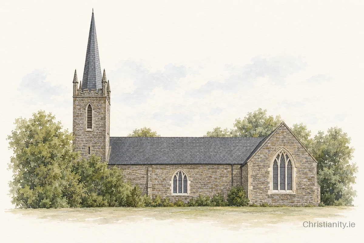 Watercolour and ink illustration of Castletownroche