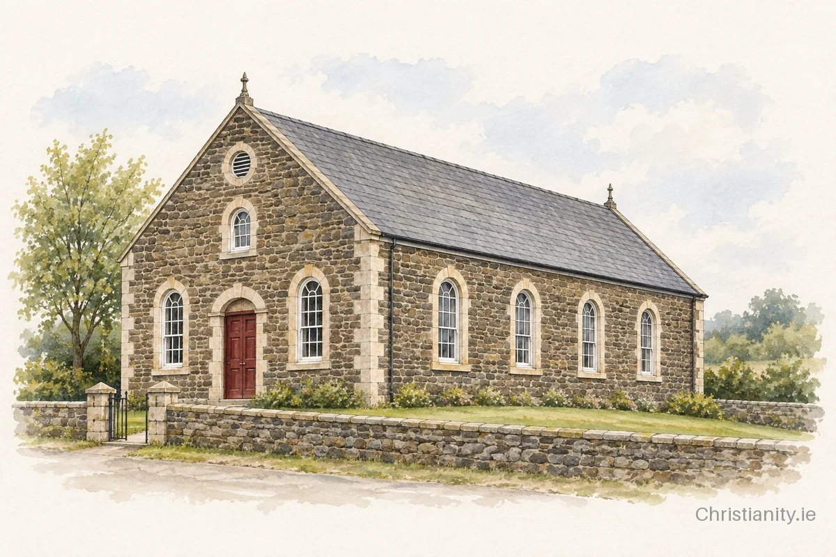 Watercolour and ink illustration of Church Hill