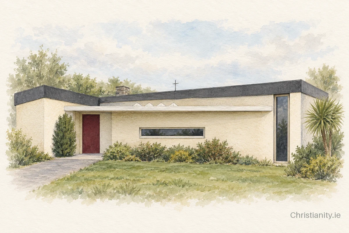 Watercolour and ink illustration of Church of Holy Spirit