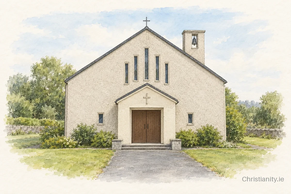 Watercolour and ink illustration of Church of Our Lady of the Assumption - Ardagh