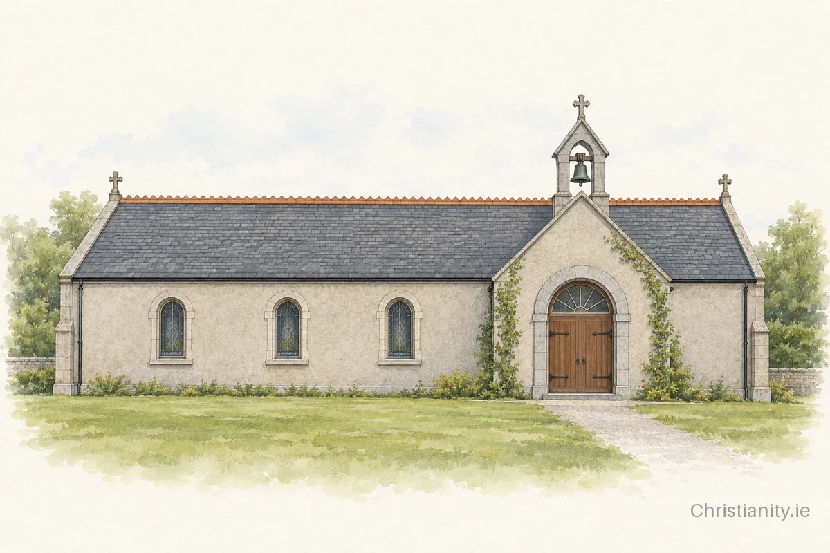 Watercolour and ink illustration of Church of Our Lady of The Nativity