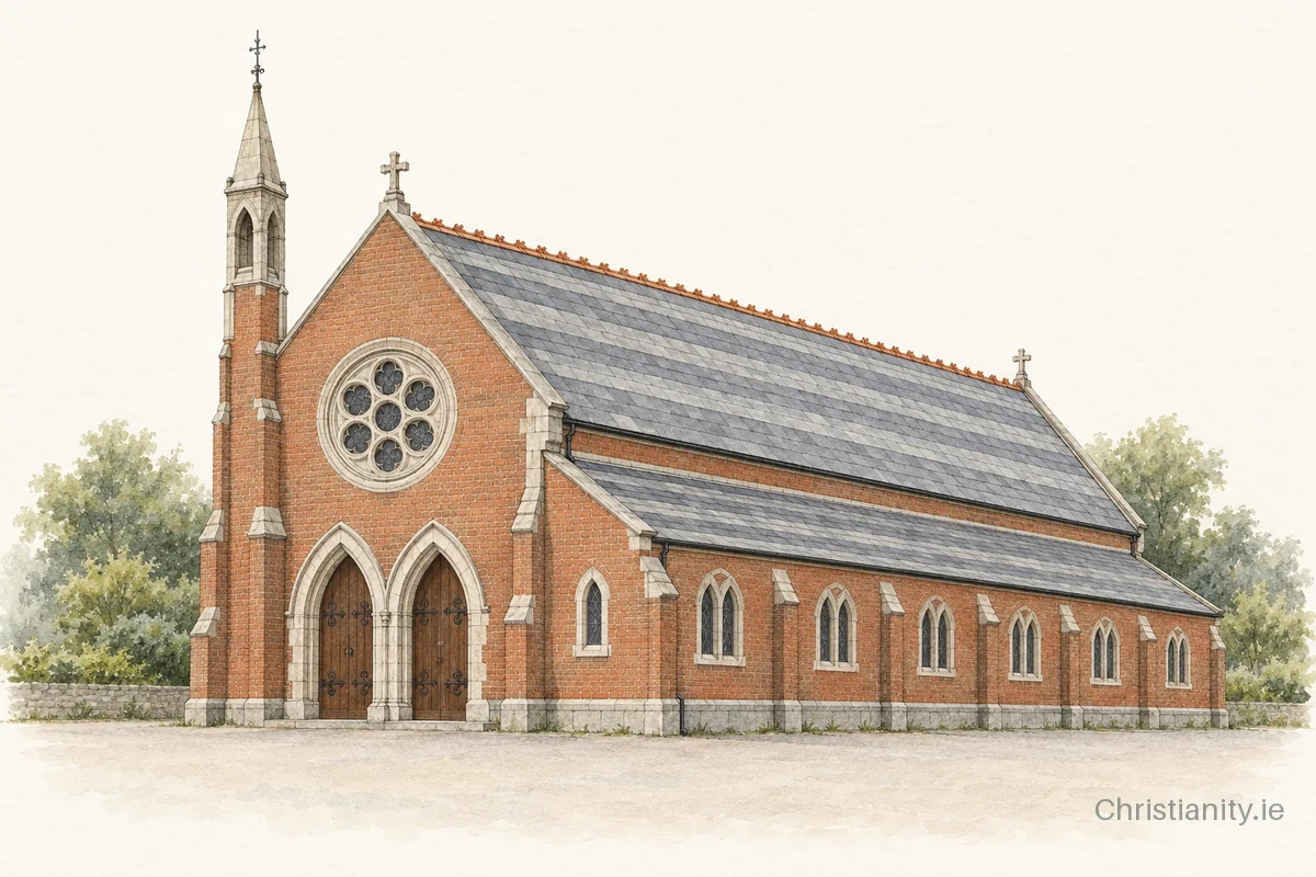 Watercolour and ink illustration of Church of Our Lady Star of the Sea