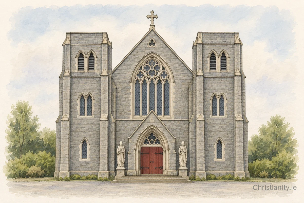 Watercolour and ink illustration of Church Of Saints Peter & Paul