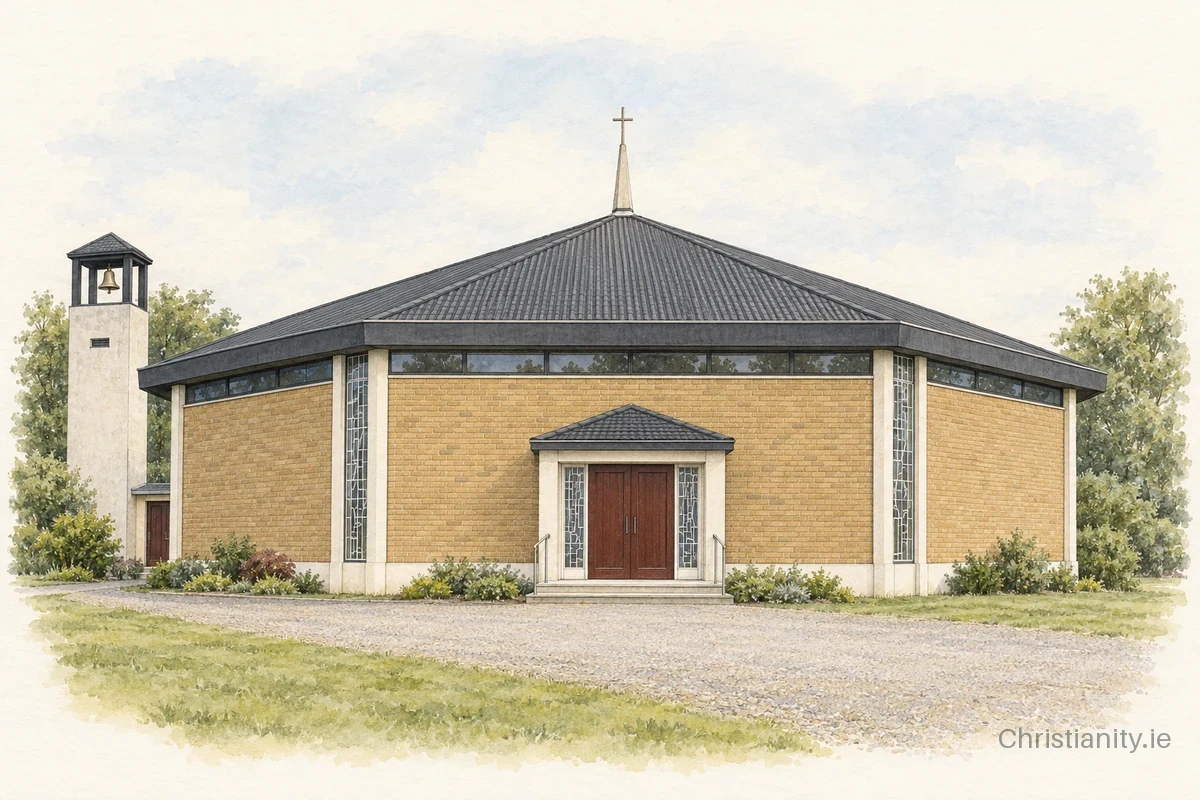 Watercolour and ink illustration of Church of St. Joseph, Turin