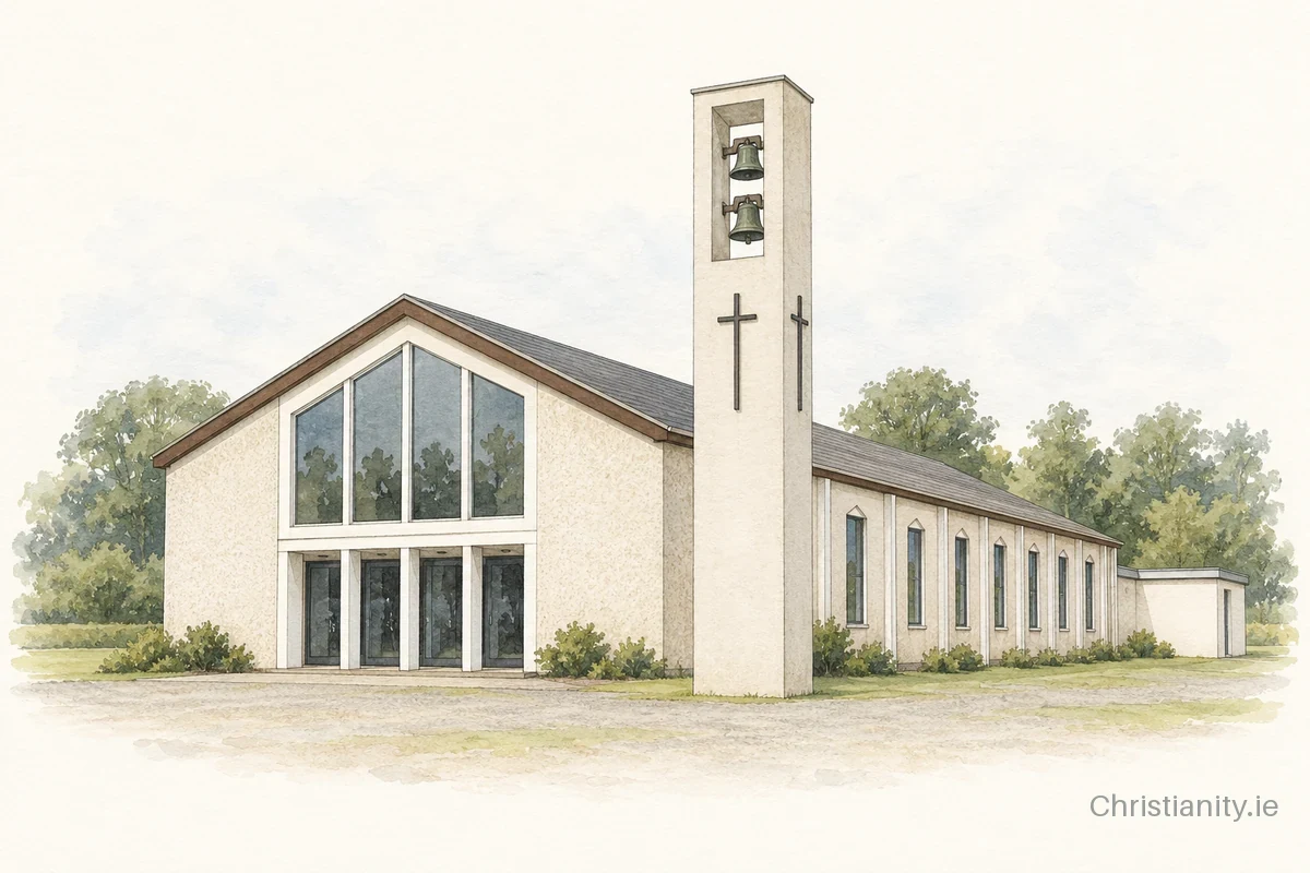 Watercolour and ink illustration of Church of St. Michael the Archangel, Rathmolyon
