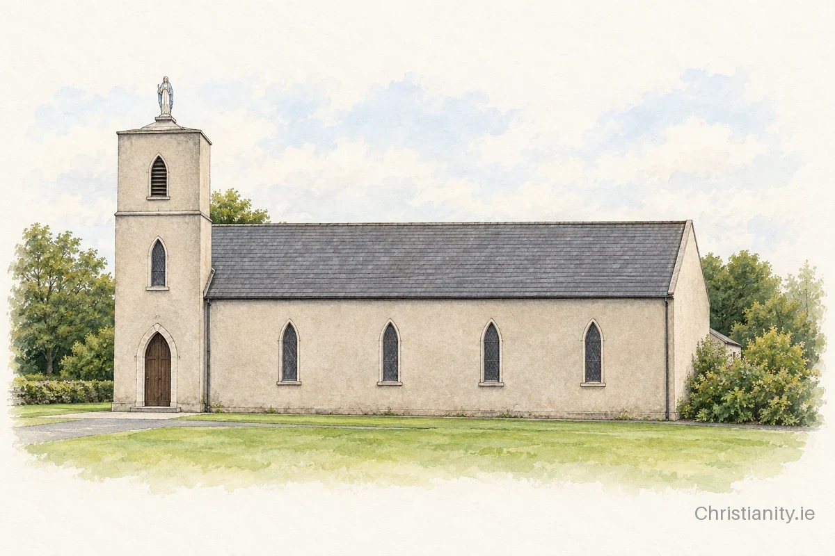 Watercolour and ink illustration of Church of St Peter’s