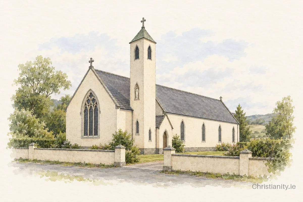 Watercolour and ink illustration of Church of St Thomas the Apostle