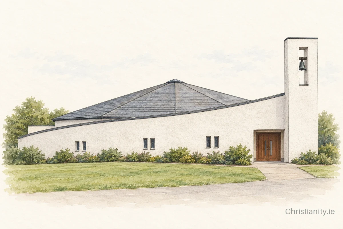 Watercolour and ink illustration of Church of The Annunciation
