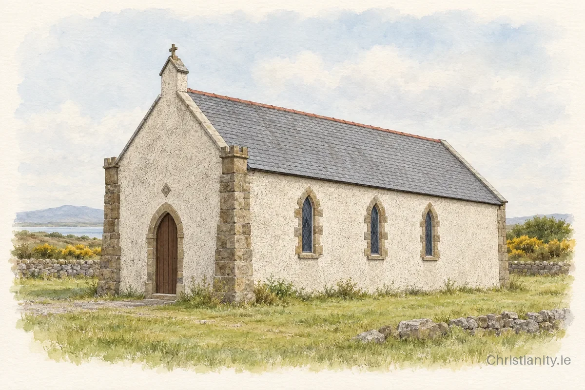 Watercolour and ink illustration of Church of the Holy Trinity
