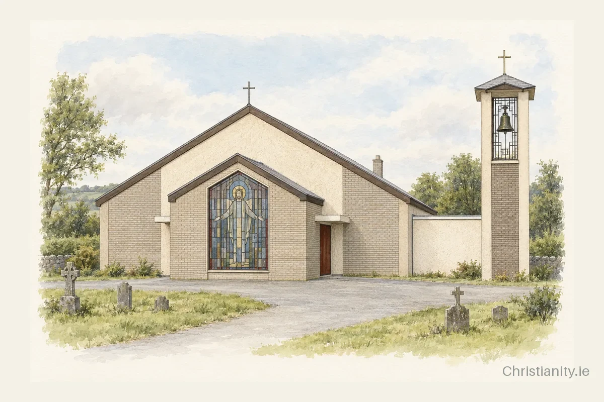 Watercolour and ink illustration of Church of the Nativity of Our Lady