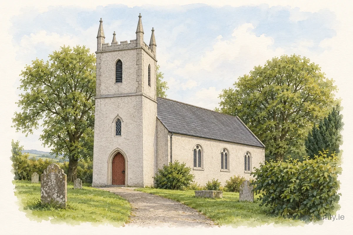 Watercolour and ink illustration of Clonallon