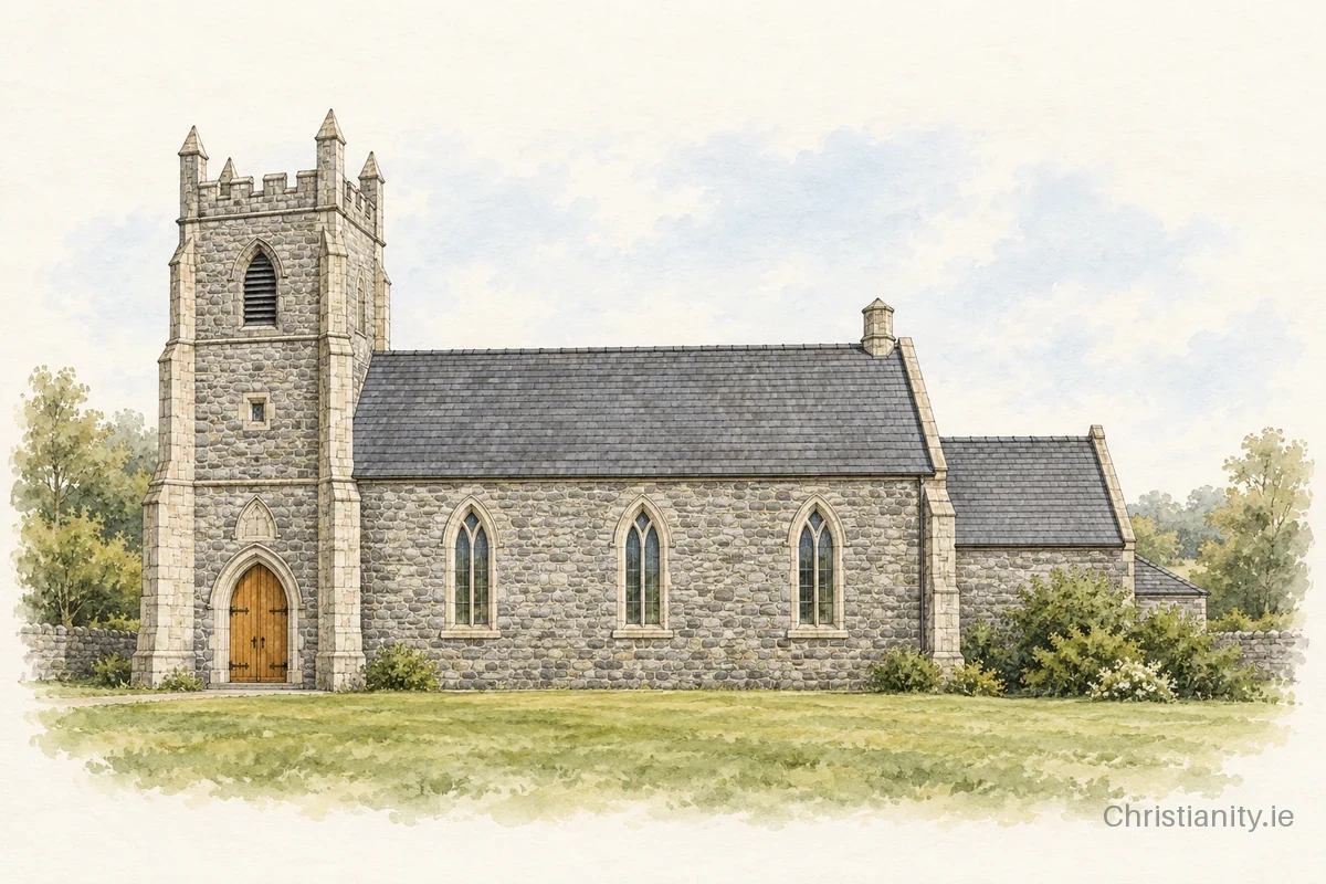 Watercolour and ink illustration of Convoy St Ninian