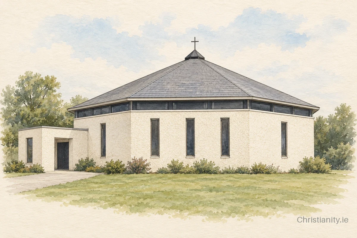 Watercolour and ink illustration of Corpus Christi