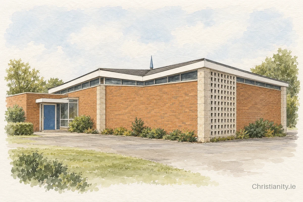 Watercolour and ink illustration of Craigyhill Methodist Church