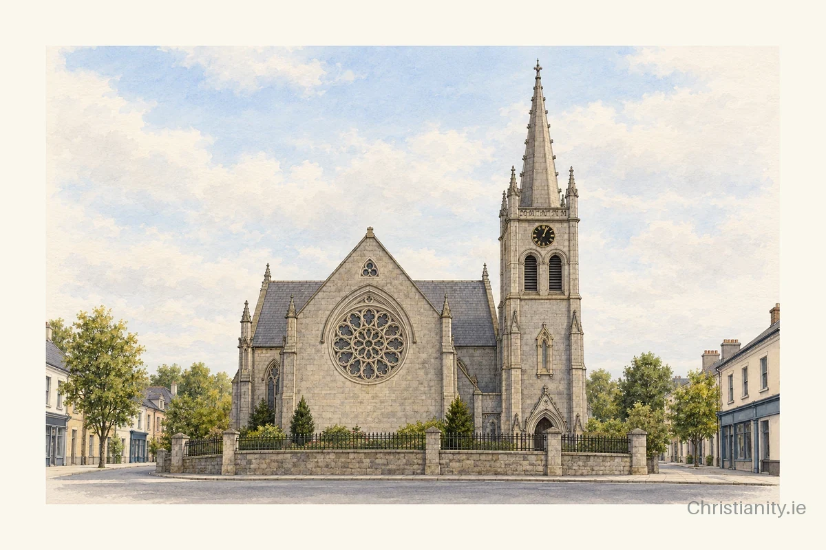 Watercolour and ink illustration of Drumglass St Anne (Dungannon)
