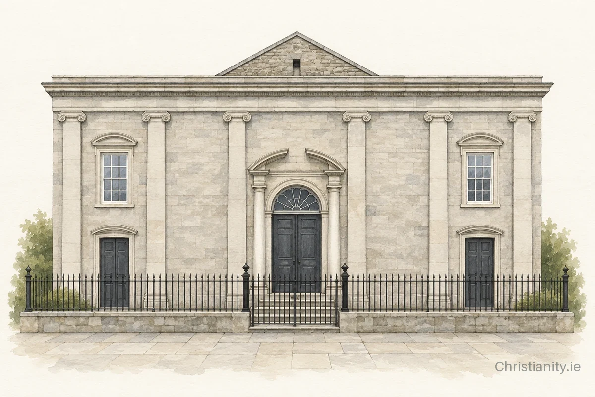 Watercolour and ink illustration of Dublin St Werburgh St Werburgh