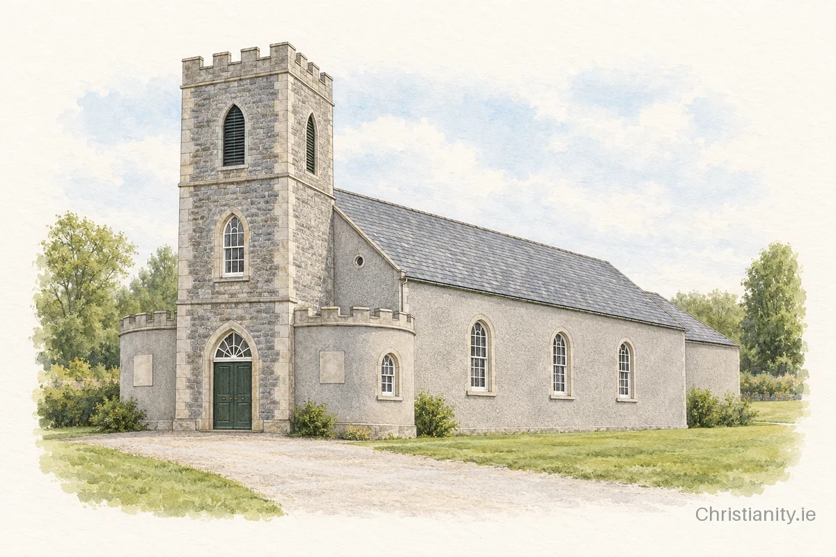 Watercolour and ink illustration of Forgney St Munis