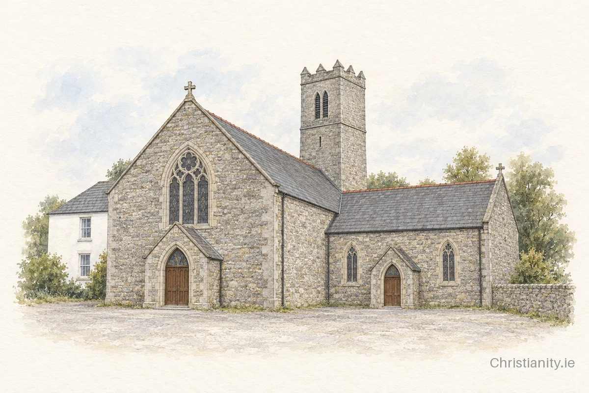 Watercolour and ink illustration of Franciscan Abbey, Multyfarnham
