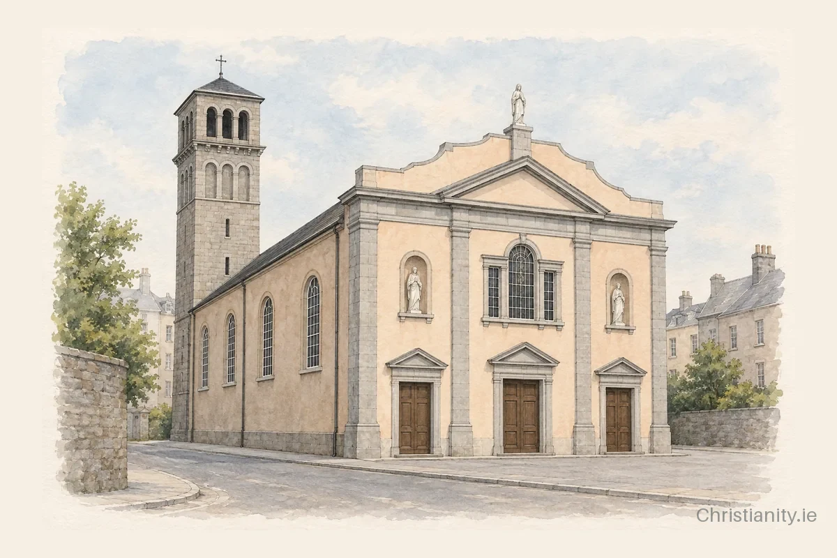 Watercolour and ink illustration of Franciscan Friary