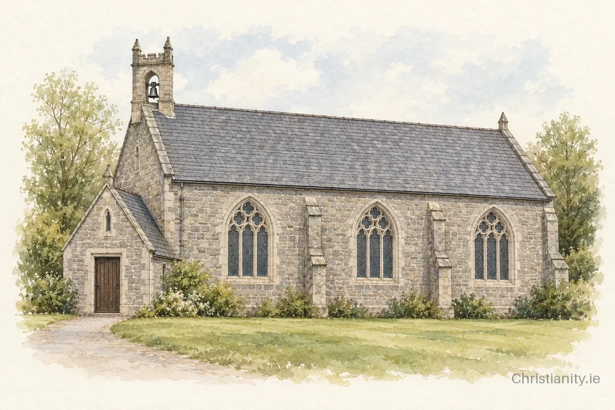Watercolour and ink illustration of Frankfield Holy Trinity