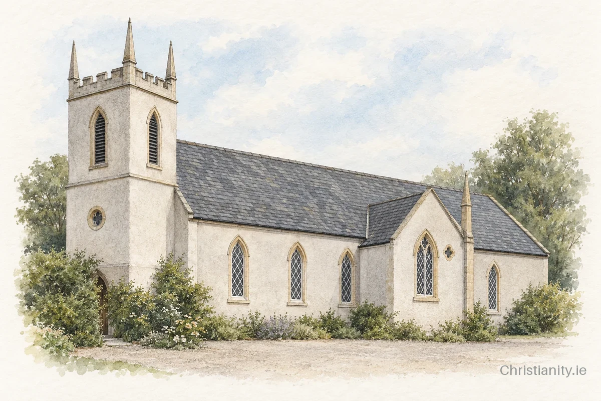 Watercolour and ink illustration of Gartree (Langford Lodge)