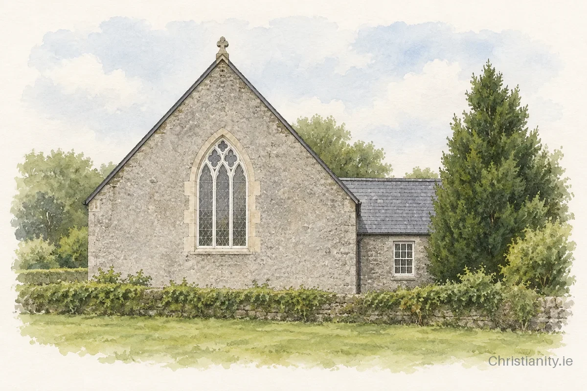 Watercolour and ink illustration of Garvaghy