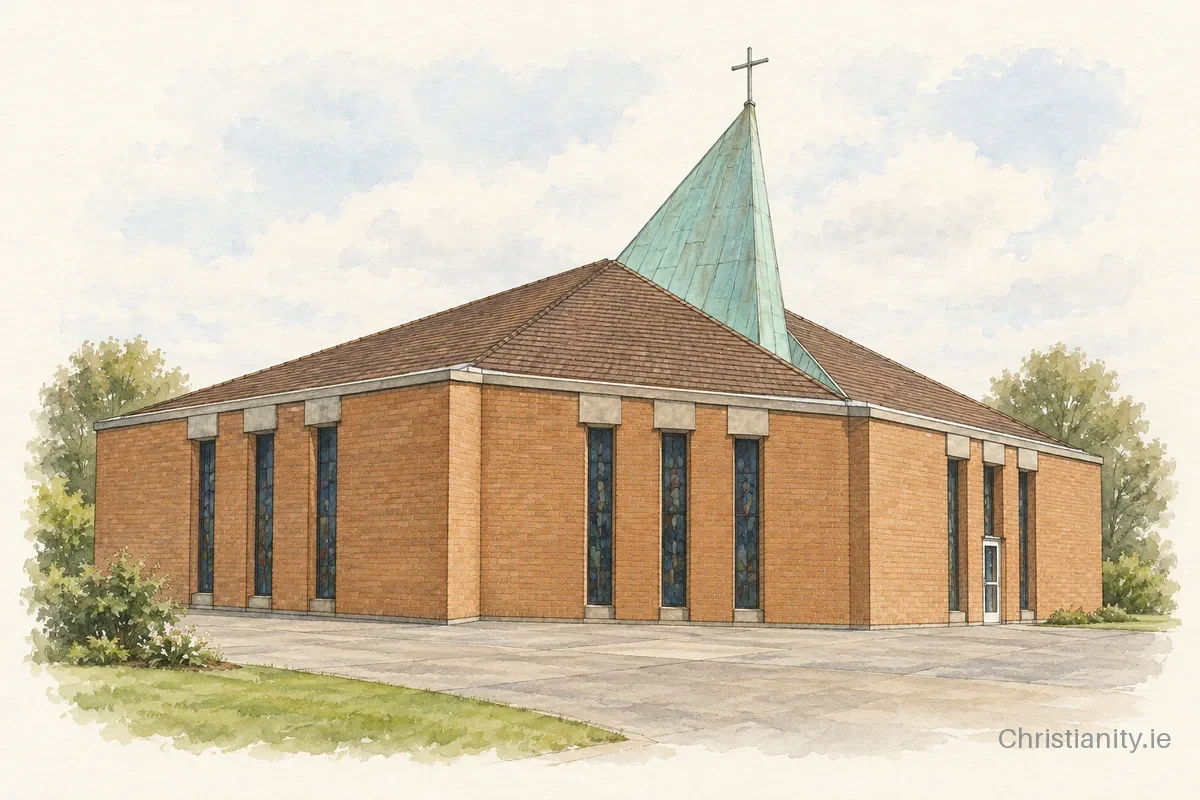 Watercolour and ink illustration of Gilnahirk St Dorothea