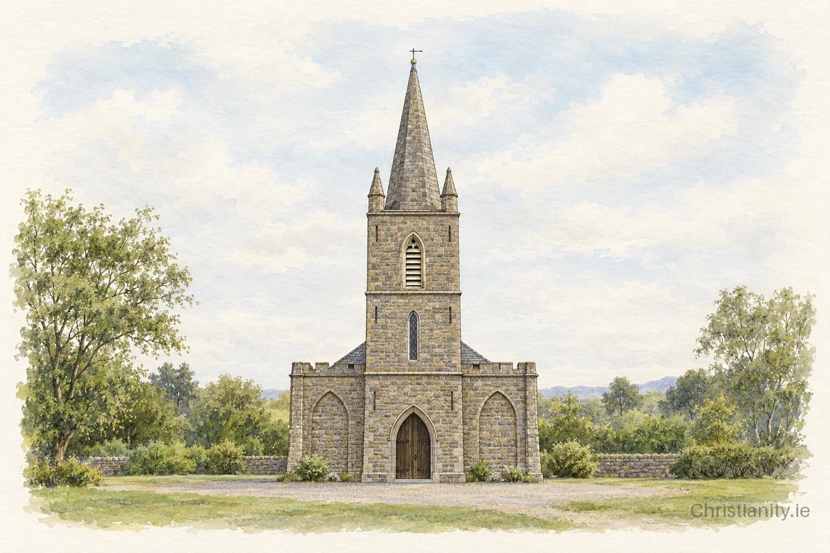 Watercolour and ink illustration of Grange St Aidan (Sallinsgrange)