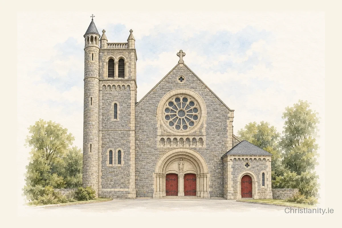 Watercolour and ink illustration of Holy Name