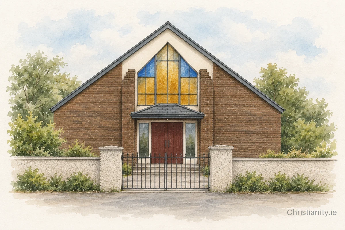 Watercolour and ink illustration of Independent Methodist Church