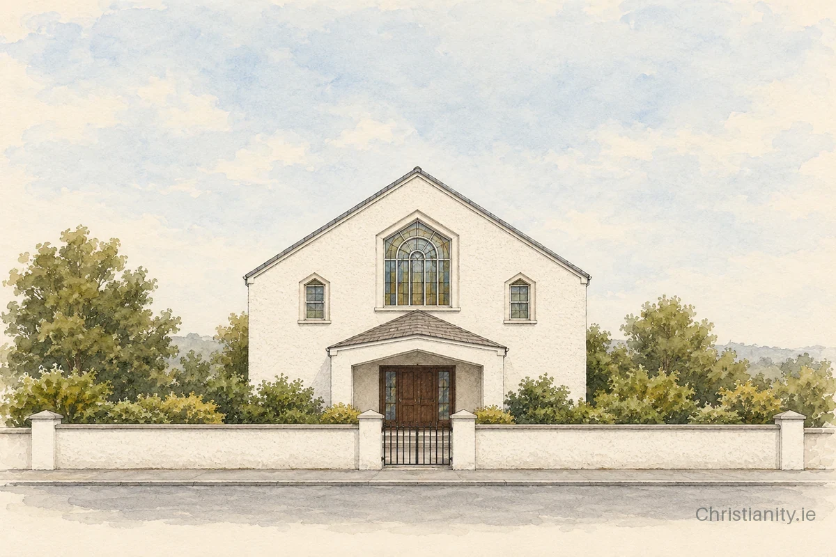 Watercolour and ink illustration of Independent Methodist Church