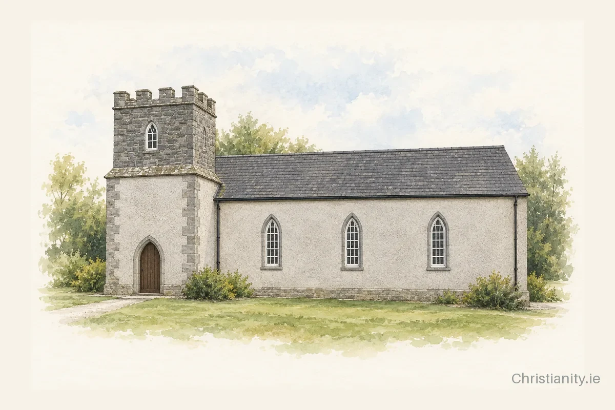 Watercolour and ink illustration of Kilfithmone