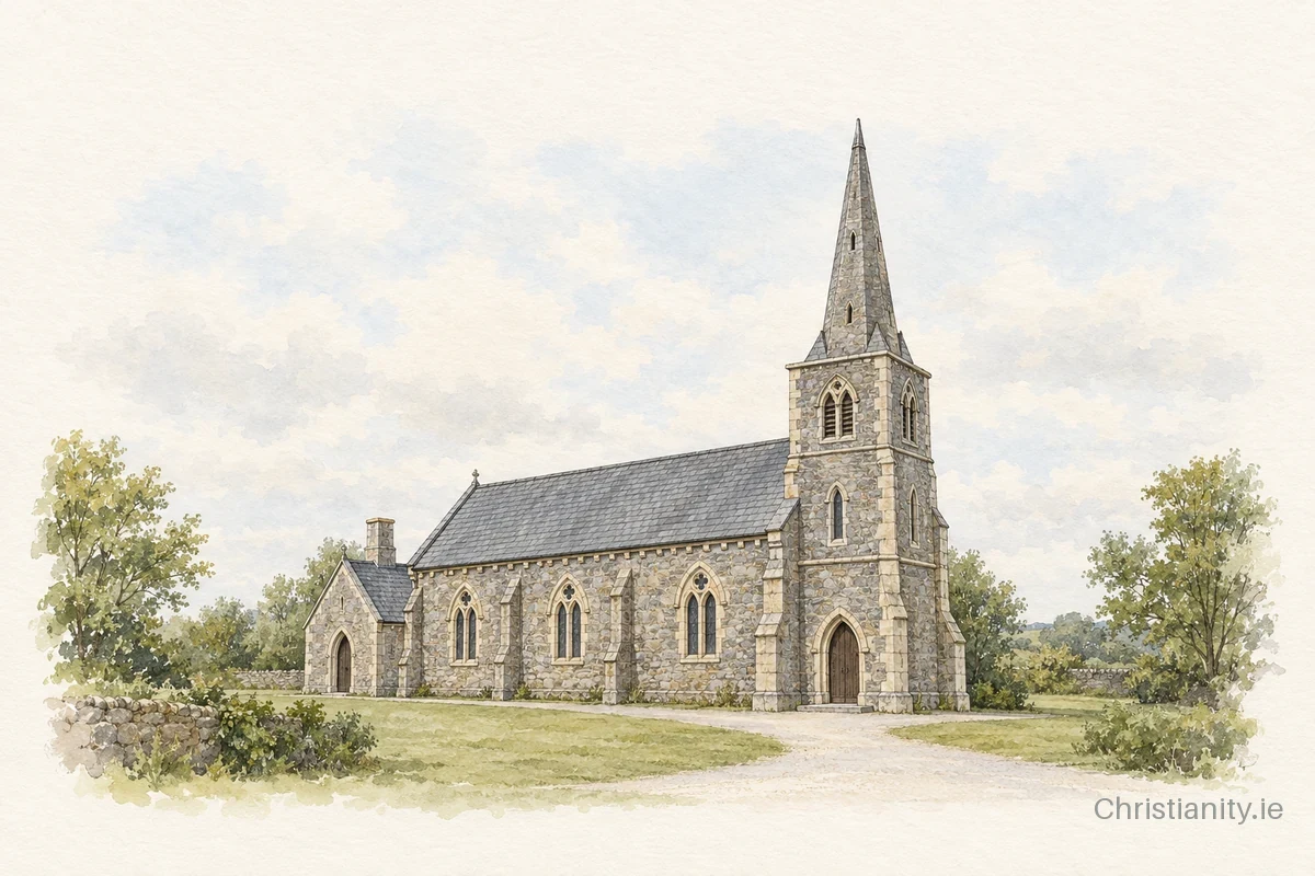 Watercolour and ink illustration of Kilkea