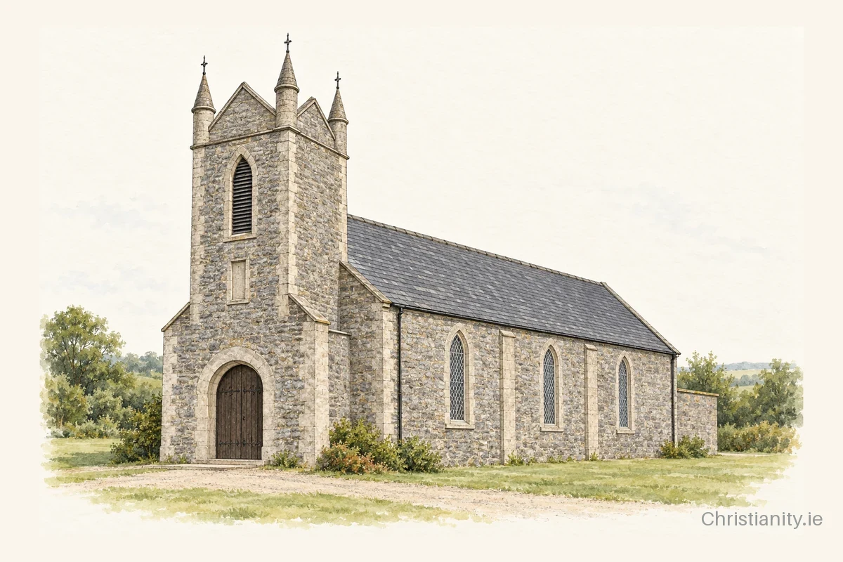 Watercolour and ink illustration of Killanne St Anne